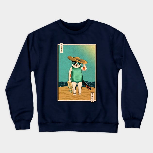 Hello, Summer Crewneck Sweatshirt by Simmerika